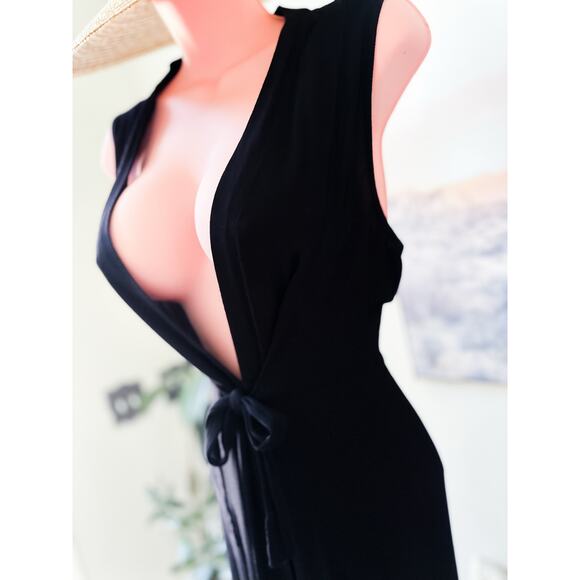 Seashell Secrets + Shoreline Strolls flowing coverup sleeveless maxi dress - Picture 2 of 6